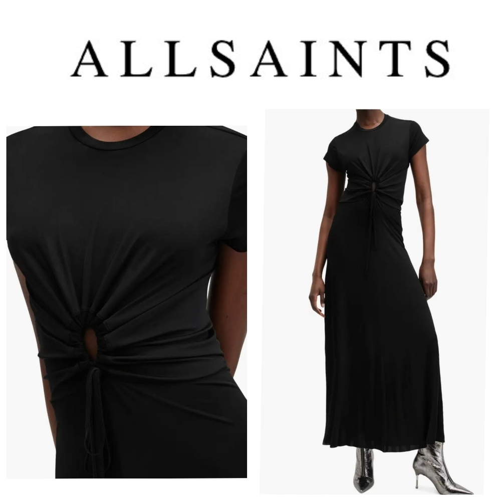 AllSaints Xylia Cutout Maxi Dress